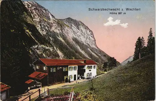 Ansichtskarte Rosenheim Schwarzbachwacht z. Wachterl Umland-Ansicht 1922