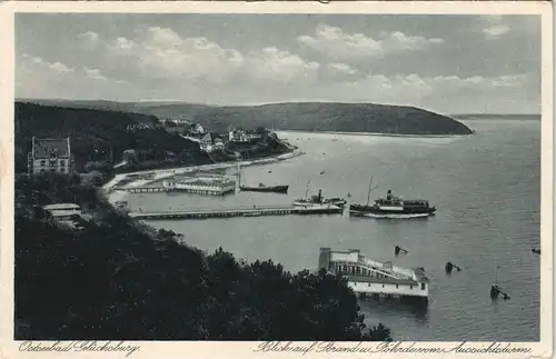 Glücksburg (Ostsee) Lyksborg Panorama-Ansicht  Strand Aussichtsturm 1920