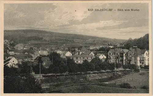 Ansichtskarte Bad Salzschlirf Panorama-Ansicht Blick vom Westen 1920