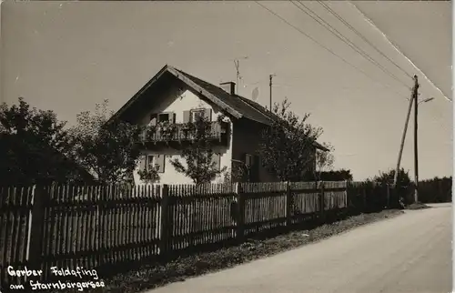 Ansichtskarte Feldafing Gerber Haus Strassen Ansicht Echtfoto-AK 1940