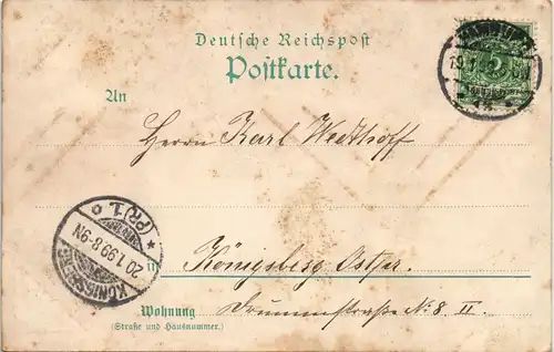 Ansichtskarte Hamburg Meins Restaurant W, Bauerfeind 1899