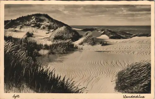 Ansichtskarte Sylt Insel Sylt - Wanderdüne, Fotokarte 1934