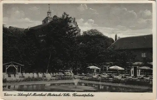 Ansichtskarte Pretzsch (Elbe)-Bad Schmiedeberg Schwimmbad, Konzertplatz 1956