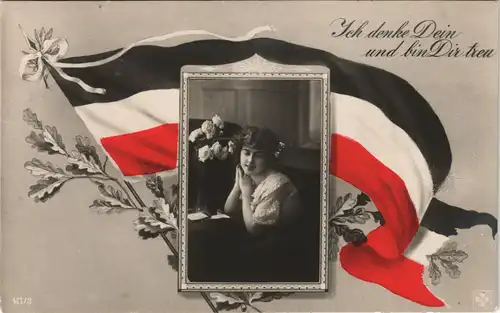 Ansichtskarte  Pariotika - Ich denke Dein.. Junge Frau WK1 1917