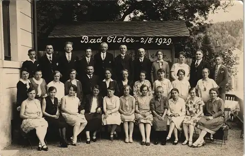 Ansichtskarte Bad Elster Gruppenbild 1929