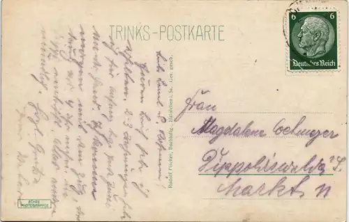 Ansichtskarte Hainichen Motiv im Stadtpark 1935