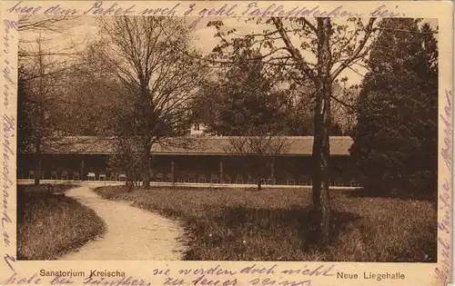 Ansichtskarte Kreischa Sanatorium Neue Liegehalle 1925
