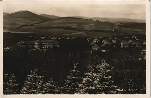 Postcard Bad Salzbrunn Szczawno-Zdrój Panorama-Ansicht 1940