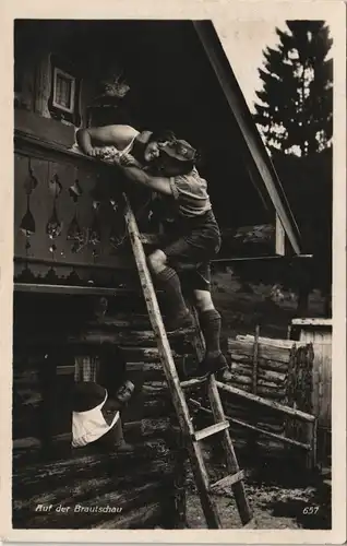 Ansichtskarte .Bayern Auf der Brautschau Bayerische - Trachten 1930