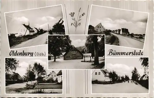 Ansichtskarte Bümmerstede-Oldenburg MB: Straßen, Häuser 1962
