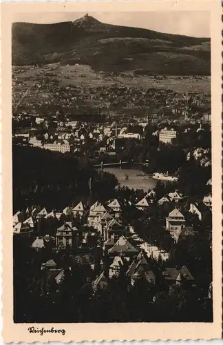 Postcard Reichenberg Liberec Straße, Talsperre - Stadt - Jeschken 1932