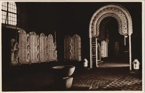 Ansichtskarte Meißen Kriegergedächtniskirche, Meißner Porzellan -Innen 1928