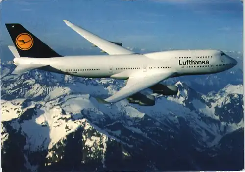 Ansichtskarte  Lufthansa Boeing 747-400 Flugzeuge - Boeing 1997
