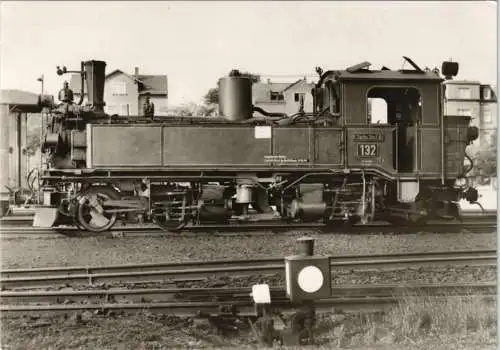 Radebeul Traditionsbahnlok 99 539 (ex. sächs. IV K) Bahnhof Ost 1980