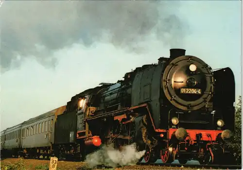 Ansichtskarte  Dampflokomotive 01 2204 Eisenbahn 1995
