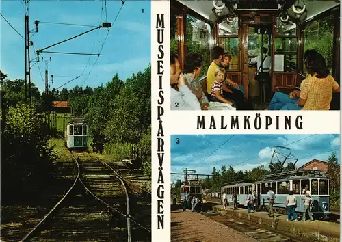 .Schweden Sverige Schweden Mehrbildkarte verschiedener Straßenbahn Tram 1980