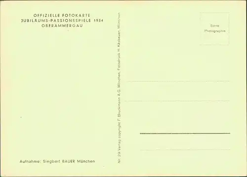 Ansichtskarte Oberammergau JUBILÄUMS-PASSIONSSPIELE - Abschied 1934