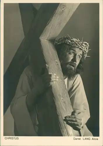 Ansichtskarte Oberammergau CHRISTUS Darst. LANG Alois Passionsspiele 1934