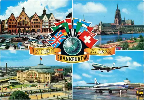 Ansichtskarte Frankfurt am Main Römer, Fluhafen, Stadt 1979