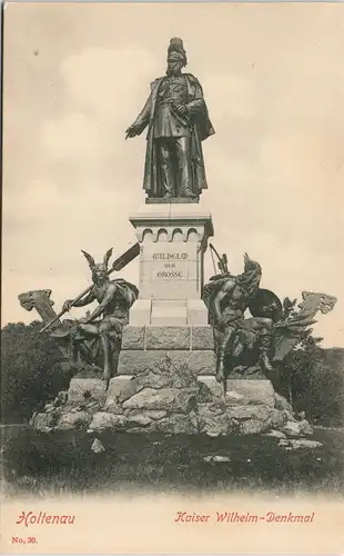 Holtenau-Kiel Holtenå Kaiser Wilhelm Denkmal, Monument Postcard 1910/1909