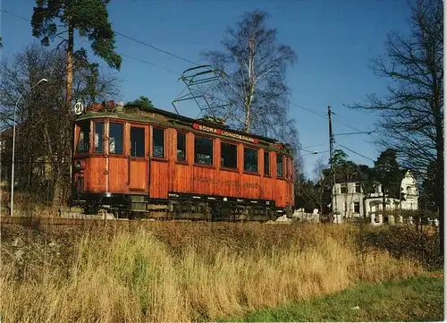 Postcard Stockholm Tram Straßenbahn Södra Lidingöns Järnväg 1987