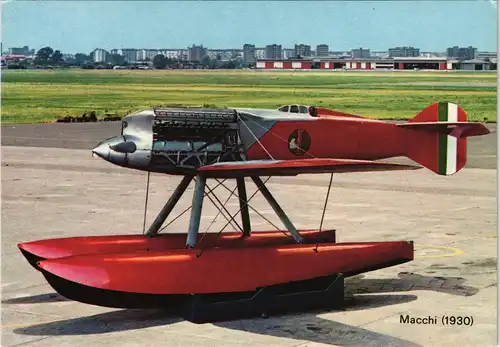 Ansichtskarte  Macchi (1930) Wasser-Fluggerät 1980
