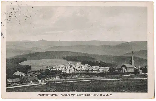 Ansichtskarte Masserberg Blick auf die Stadt 1919