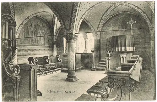 Ansichtskarte Eisenach Wartburg - Kapelle - Innen 1912