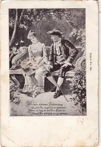 Menschen/Soziales Leben - Liebespaare Mann und Frau Romantik 1903