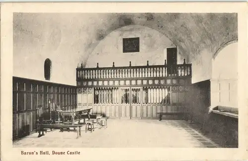 Postcard Stirling Baron's Hall, Doune Castle 1906