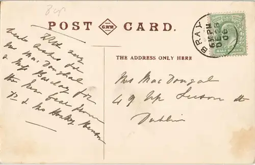 Postcard Stirling Baron's Hall, Doune Castle 1906