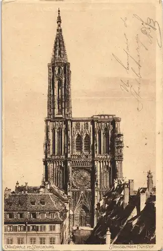 CPA Straßburg Strasbourg CATHEDRALE DE STRASBOURG MÜNSTER 1907