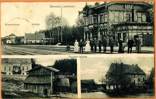 Leichholz (Neumark) Drzewce Bahnhof  Weststernberg Slubice Frankfurt Oder 1909