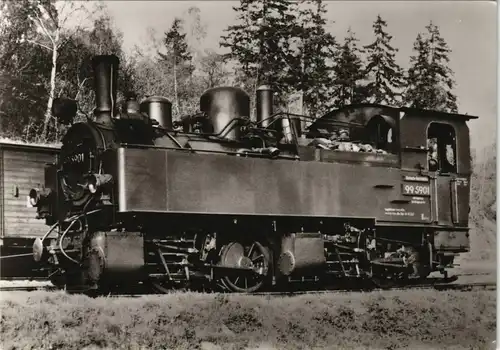 Harz Brockenbahn Verkehr Eisenbahn Zug Dampf-Lokomotive DDR 1970