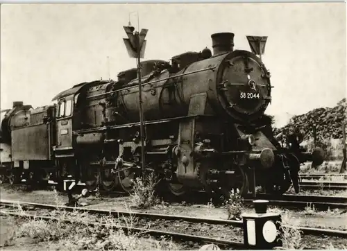 Einheitslokomotive Güterzug Verkehr Eisenbahn Zug Dampf-Lokomotive DDR 1967