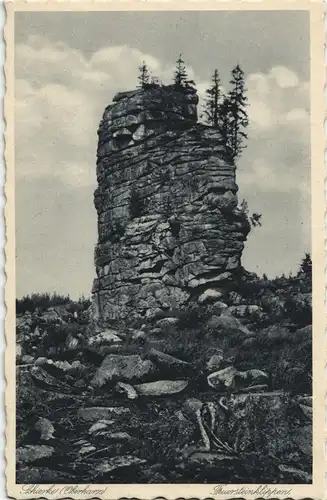 Ansichtskarte Schierke Partie an der Feuersteinklippe 1932