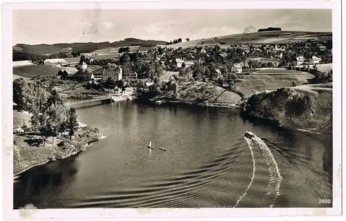Ansichtskarte Bad Lobenstein Saaletalsperre Blick vom Totenfels aus 1939
