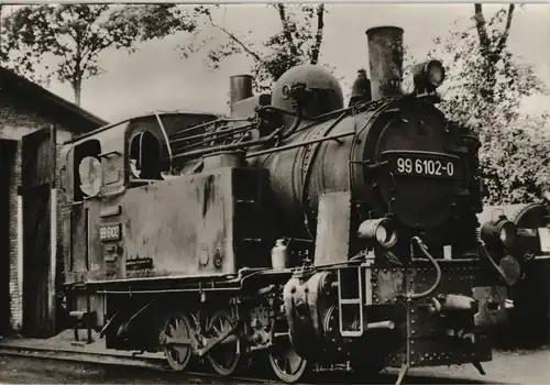 Ansichtskarte  DDR Sammlerkarte Dampf-Lokomotive Eisenbahn Baureihe 99 1970