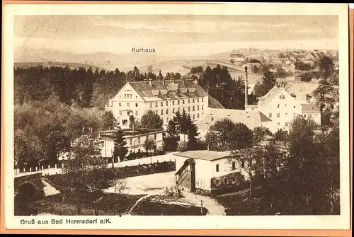 Bad Hermsdorf an der Katzbach-Goldberg  Złotoryja Partie am Kurhaus 1926