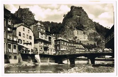 Oberstein-Idar-Oberstein Oberstein a. d. Nahe. Blick auf die Felsenkirche 1940