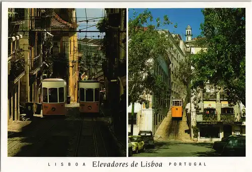 Postcard Lissabon Straße - Straßenbahn 2008