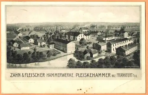 Pleiskehammer Neumark Hammerwerke Zahn Fleischer b Frankfurt Oder Crossen 1919
