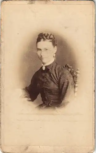 Sylt Insel Sylt schöne Frau Sylter Tracht CDV Kabinettfoto 1883 Kabinettfoto