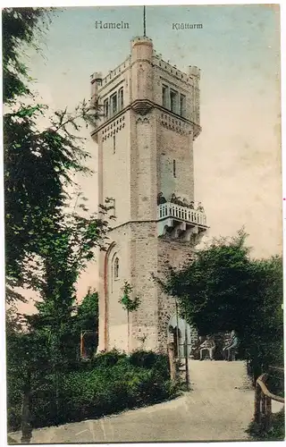 Ansichtskarte Hameln Klütturm, Besucher - coloriert 1909