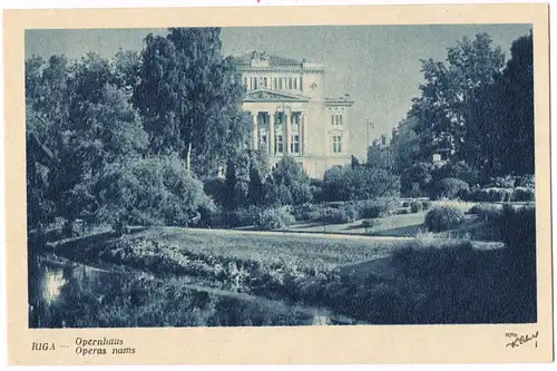 Postcard Riga Rīga Ри́га National Oper 1940