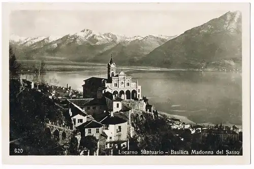 Ansichtskarte Locarno Santuario - Basilica Madonna del Sasso 1932