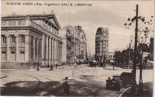 Postcard Buenos Aires Straßenpartie - Calle Libertad 1923