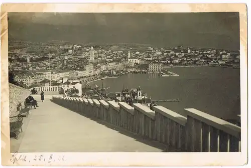 Postcard Split Split Blick auf die Stadt 1926