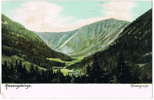 Petzer Pec pod Sněžkou Riesengrund Riesengebirge/Karkonosze/Krkonoše 1905