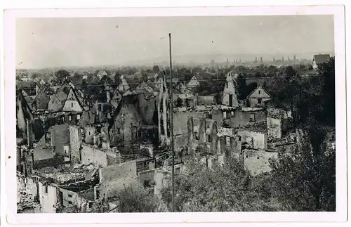 Ansichtskarte  zerstörte Stadt - Ruinen Privatfotokarte 1940